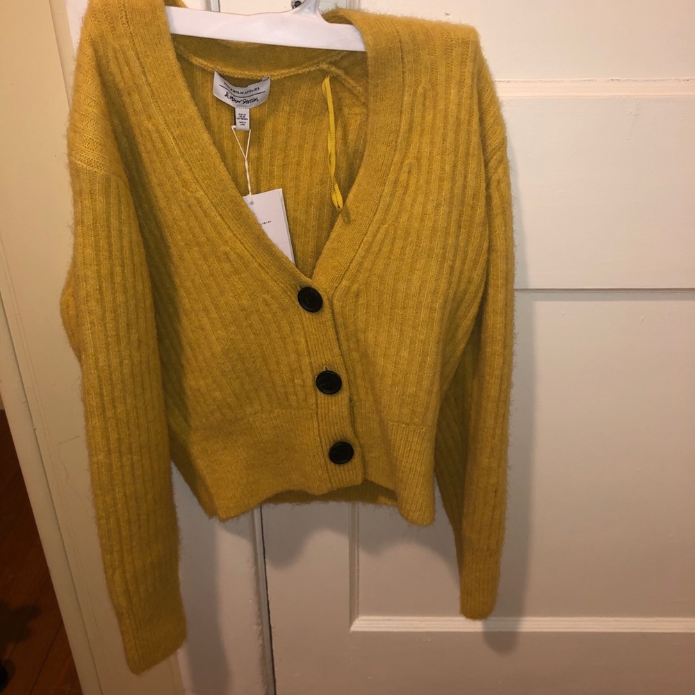 Brand new with tags yellow wool sweater